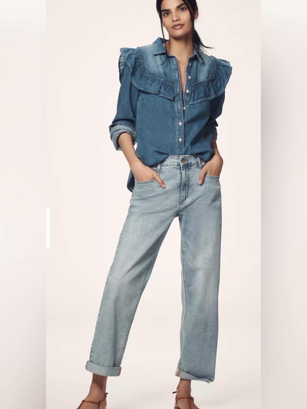 Pilcro Baggy Slim Boyfriend High-Rise Relaxed Jeans - Size 26